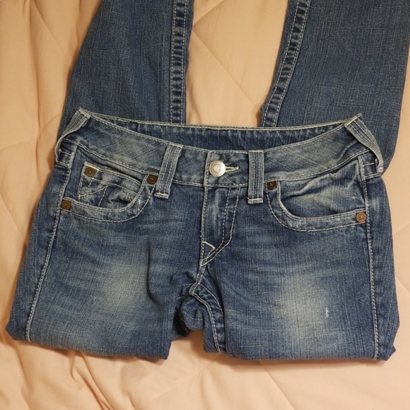 True Religion lightly distressed Julie Jeans - Picture 2 of 7